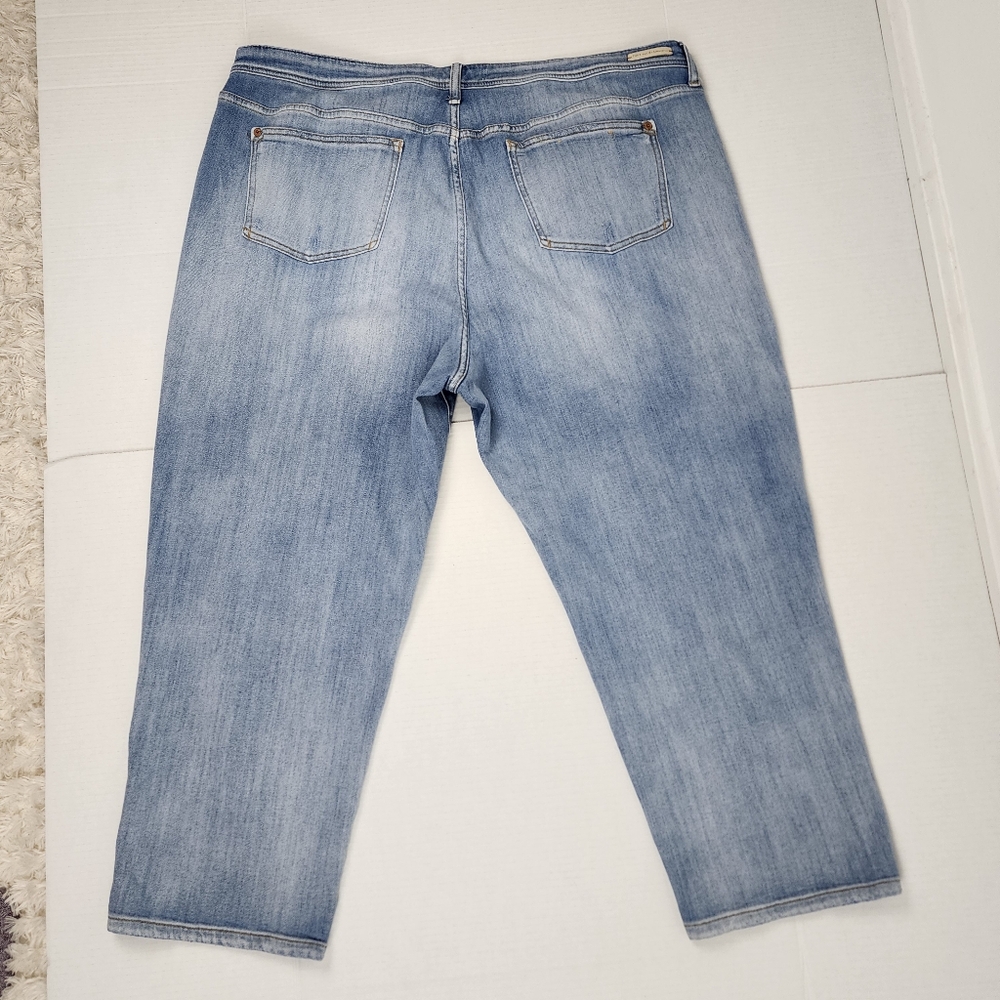 Pilcro Anthropologie Ankle Jeans Light Blue Distressed Denim Size 22W - Picture 3 of 16
